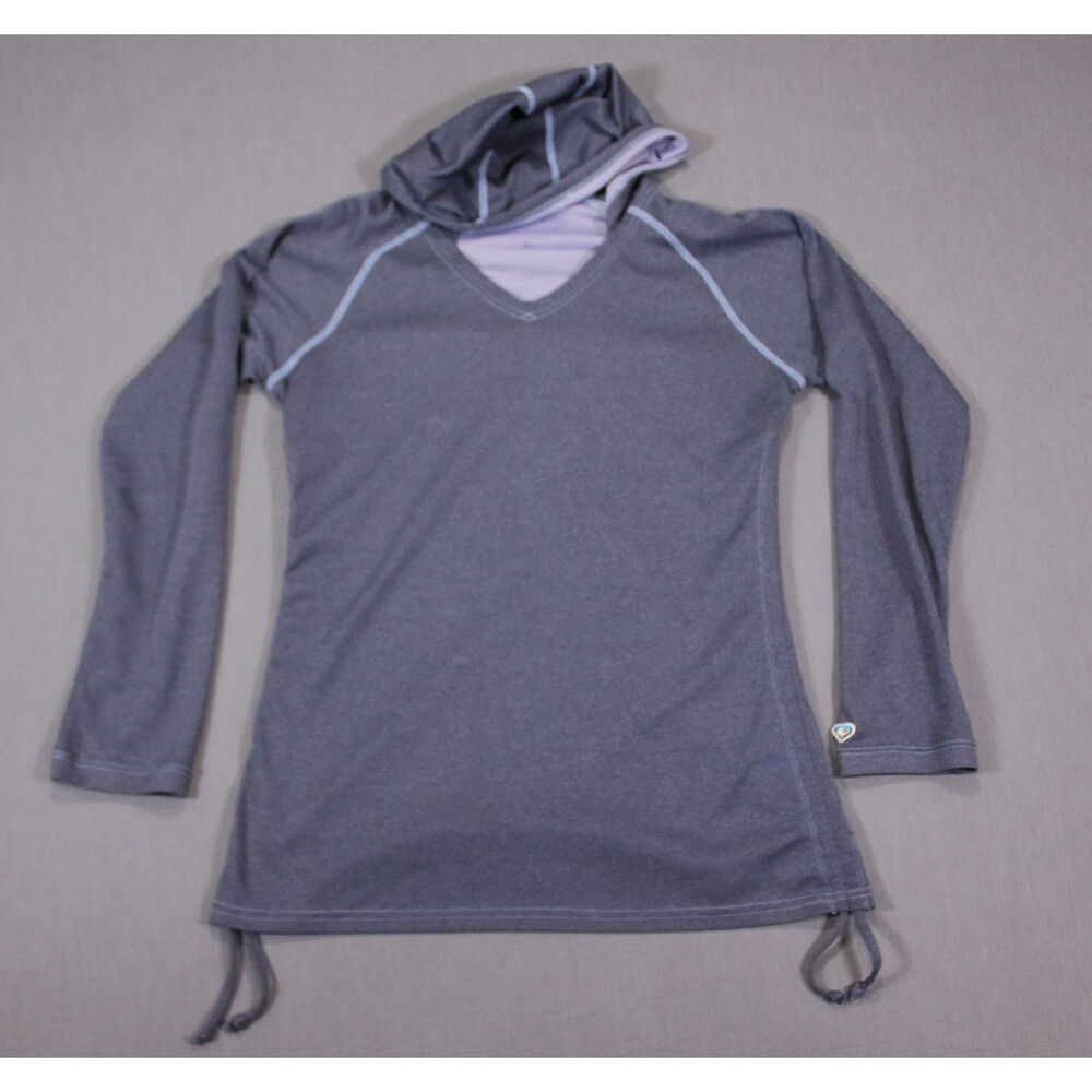 Kuhl Womens Purple Lightweight Hooded Sweatshirt Cinch Side Polyester Sz XL
